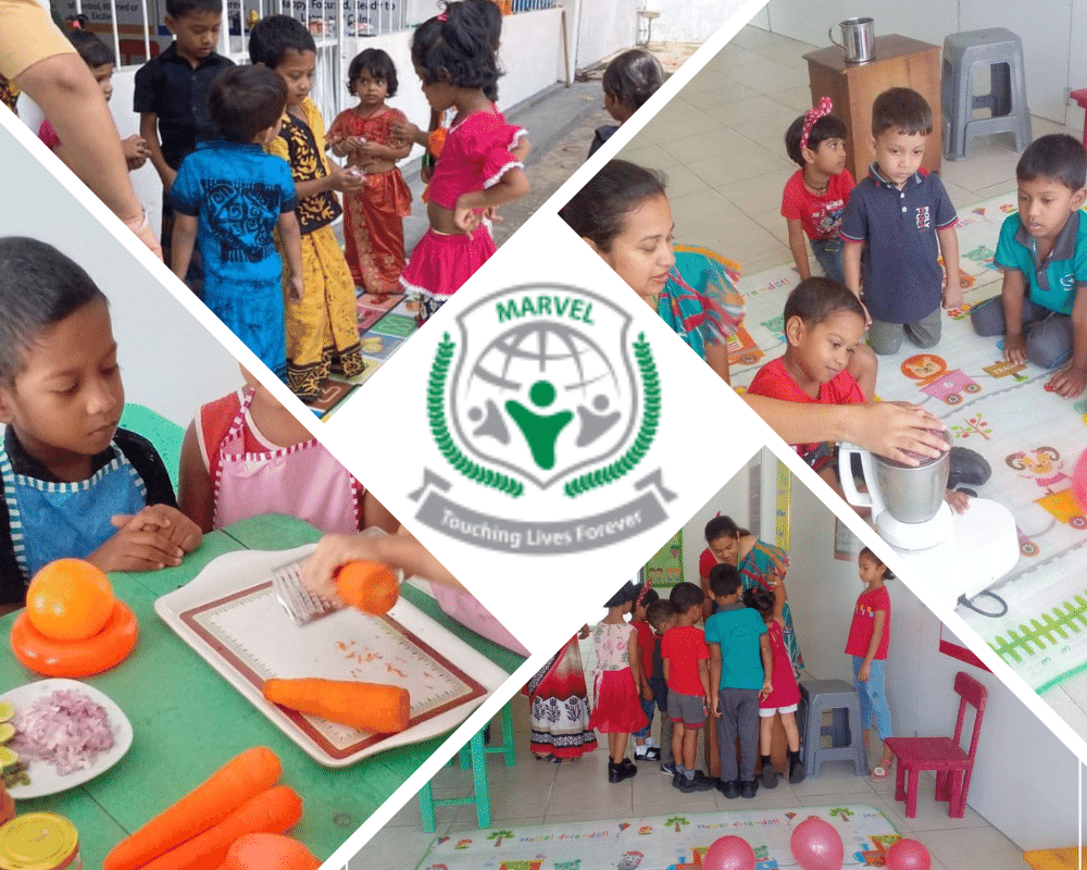 marvel school collage