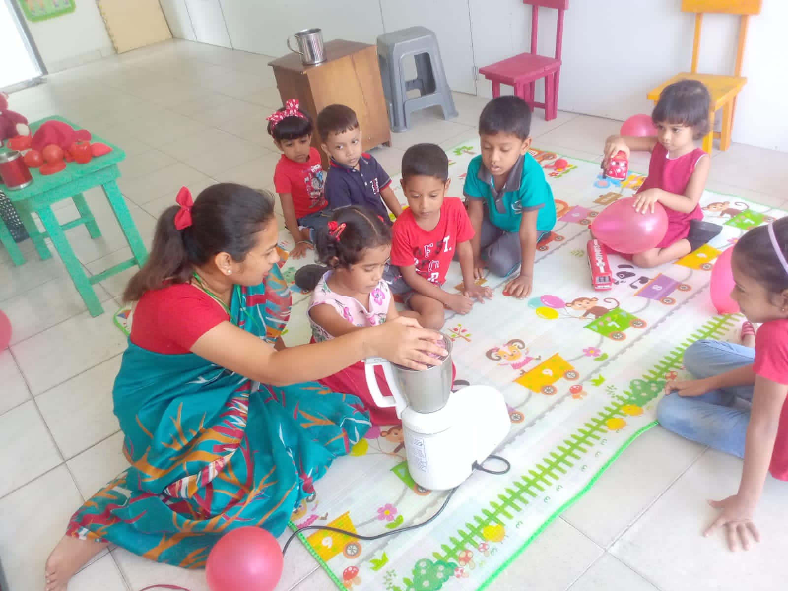 children sitting in line marvel school